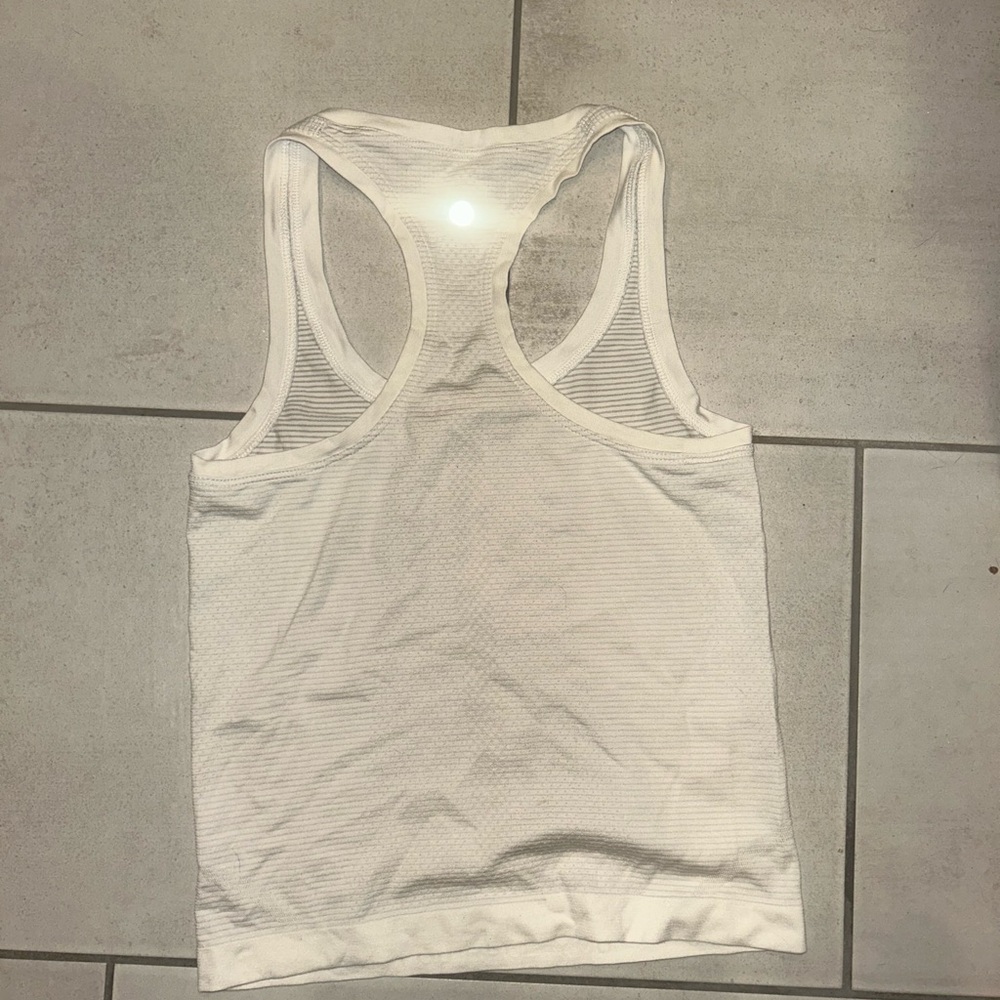 White Racerback Tank Top - Picture 4 of 4
